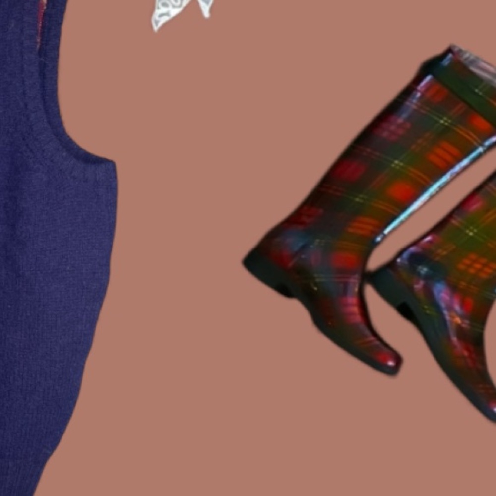 Source Unknown Multicolor Plaid Boots - image 2